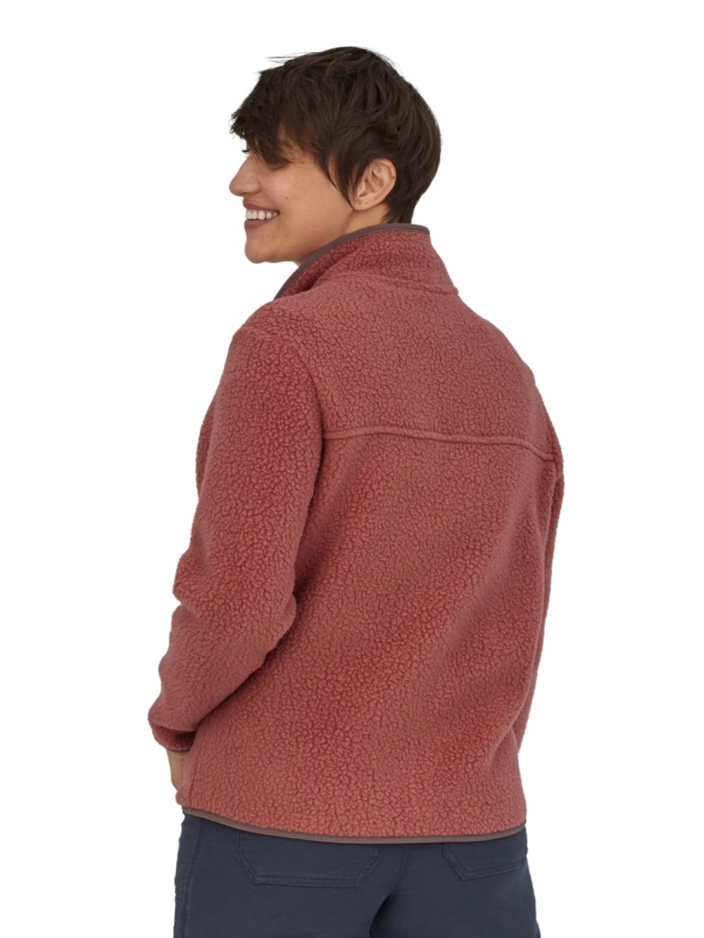 Patagonia Women's Retro Pile Fleece Jacket in Rosehip (Size L) - Picture 3 of 6